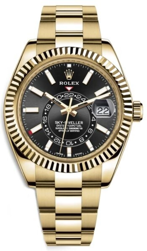 Rolex SkyDweller Black Stick Dial on Oyster Ref. 326938 Card 2021
