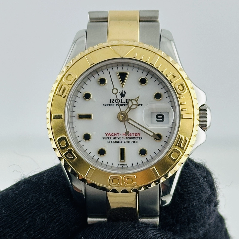 Rolex Yacht-Master Ladies White Dial on Oyster Bracelet Ref. 69623 1998 view 3