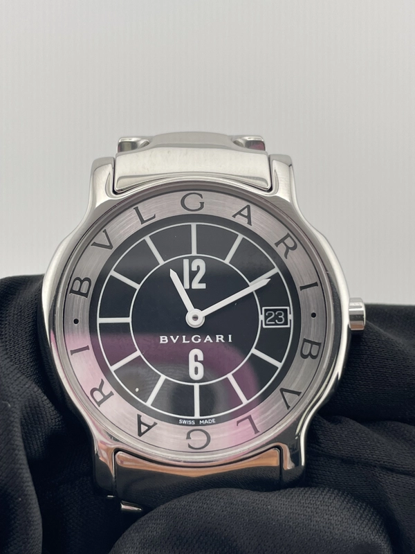 Bvlgari Solo Tempo Black Dial on Stainless Steel Ref. ST35S view 3