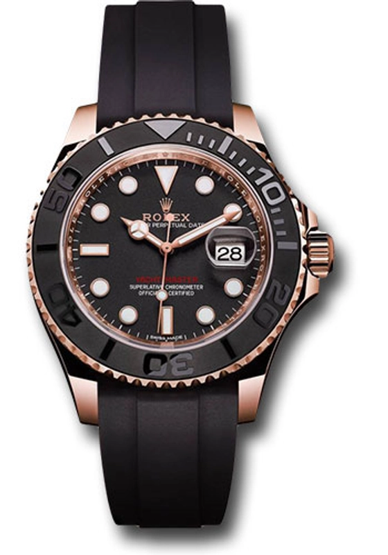 Rolex Yacht-Master 37 Matt Black Dial on Oysterflex Ref. 268655 Card 2018