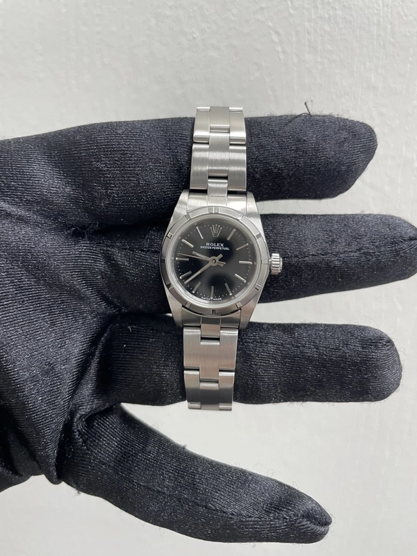 Rolex Oyster Perpetual Black Dial on Oyster Ref. 76030 Papers 2001 view 2