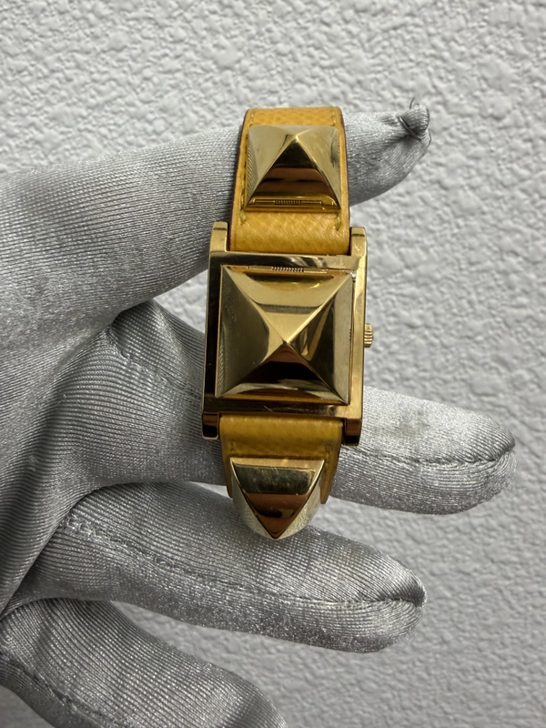 Hermes Medor White Dial on Leather Ref. MEDOR view 2