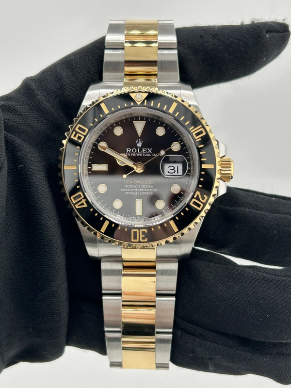 Rolex Sea-Dweller 43 Black Dial on 2 Tone Oyster Bracelet Ref. 126603 Card 2020 view 2