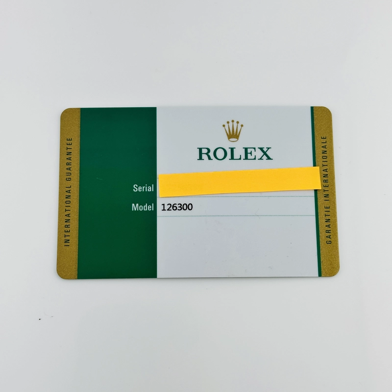 Rolex Datejust Silver Index Dial on Oyster Bracelet Ref. 126300 Card 2019 view 2