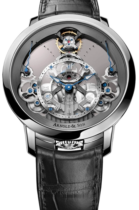 Arnold & Son Time Pyramid Skeleton Dial on Black Leather Strap Ref. 1TPAS.S01A.C124S Complete