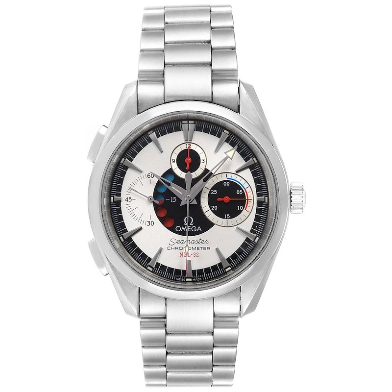 Omega Seamaster Aqua Terra NZL-32 Regatta Silver Dial on Stainless Steel Bracelet Ref. 2513.30.00 Card Open Date