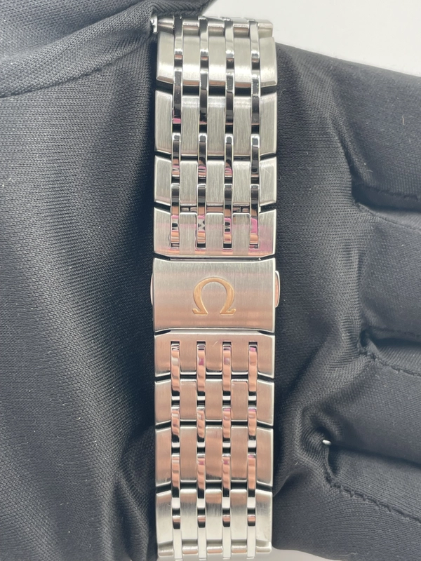 Omega De Ville Co-Axial Grey Dial on Stainless Steel Bracelet Ref. 422.10.41.52.06.001 Complete Open Date view 4