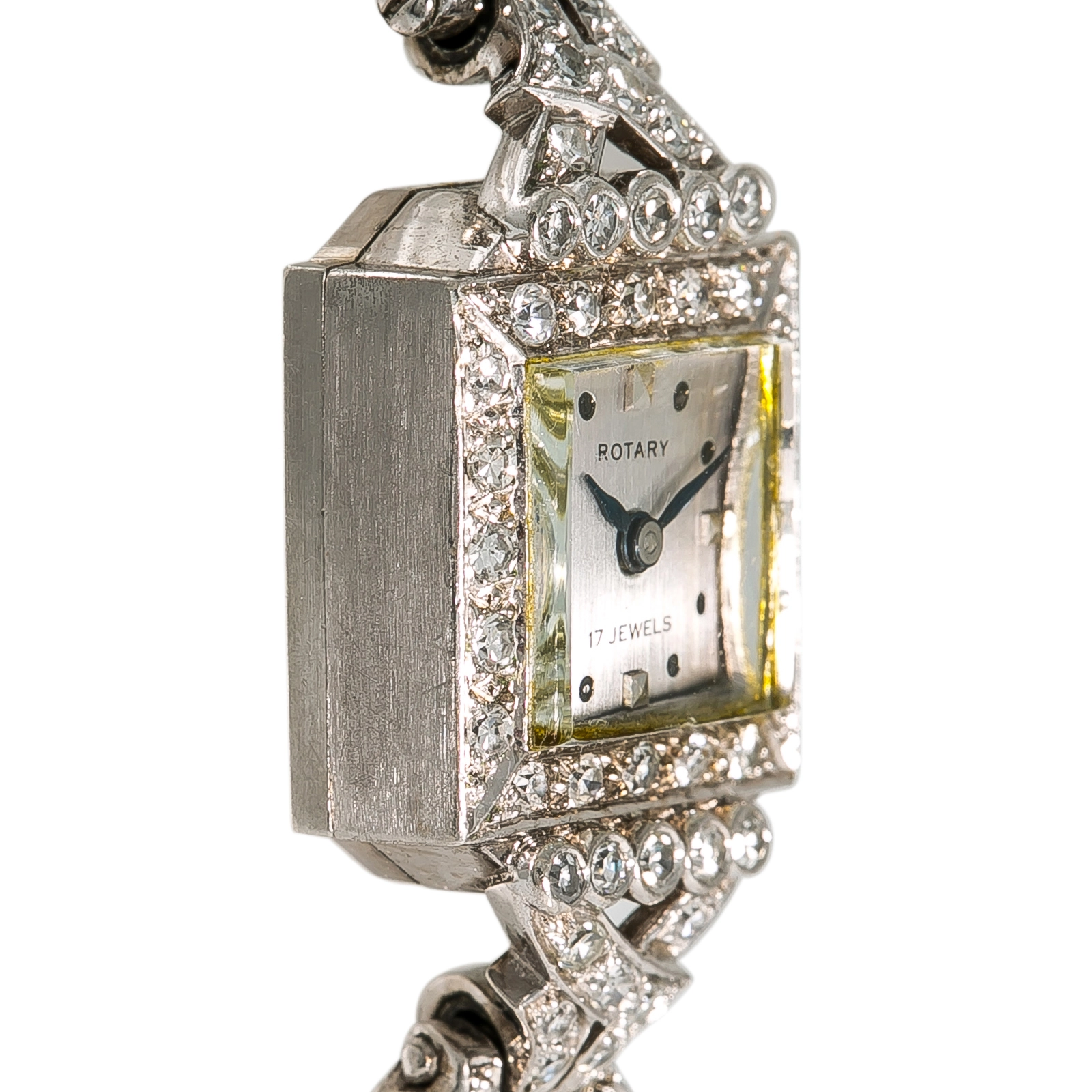 ROTARY Hand 18.5 Bracelet Platinum Silver Index 13.6mm — image 4