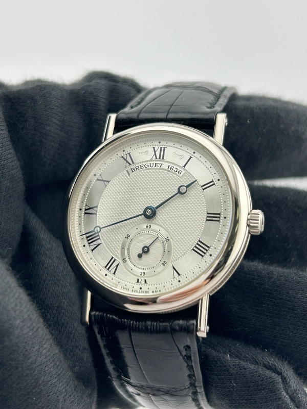 Breguet Men's Classic Silver Dial on Leather Ref. 3290BB/12/286 view 3