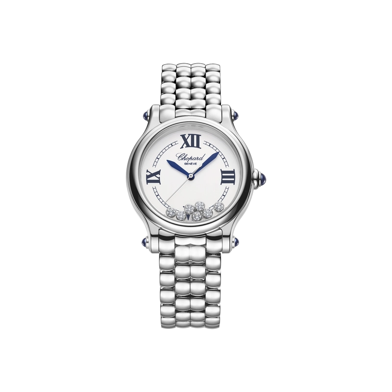 Chopard Happy Sport The First Silver Roman / Moving Diamonds Dial on Stainless Steel Bracelet Ref. 278610-3001 Manuals Only
