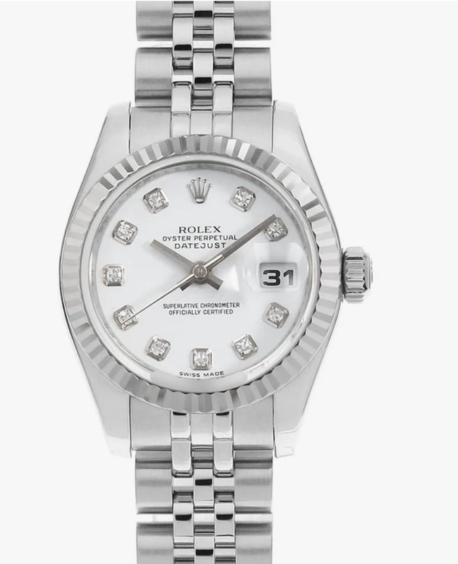 Rolex Datejust Lady White Diamond Dial on Jubilee Ref. 179174G Papers 2006