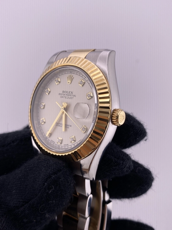 Rolex Datejust II Ivory Diamond Dial on Oyster Ref. 116333 Card 2016 view 3