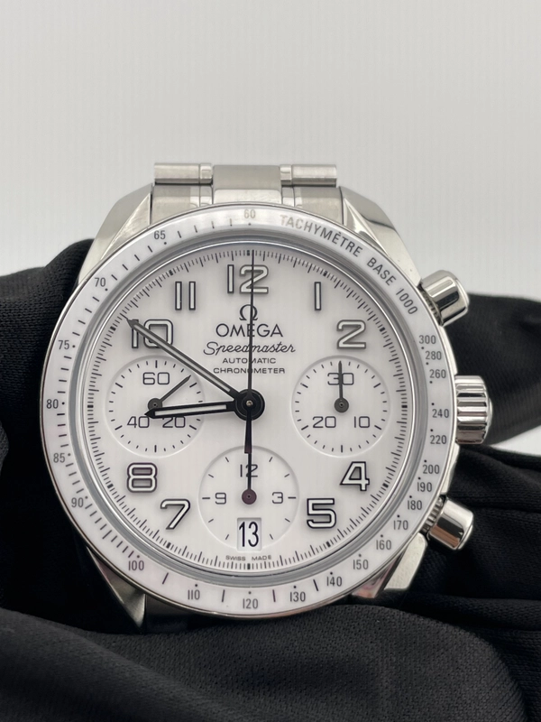 Omega Speedmaster White Dial on Steel Bracelet Ref. 324.30.38.40.04.001 Card 2011 view 3