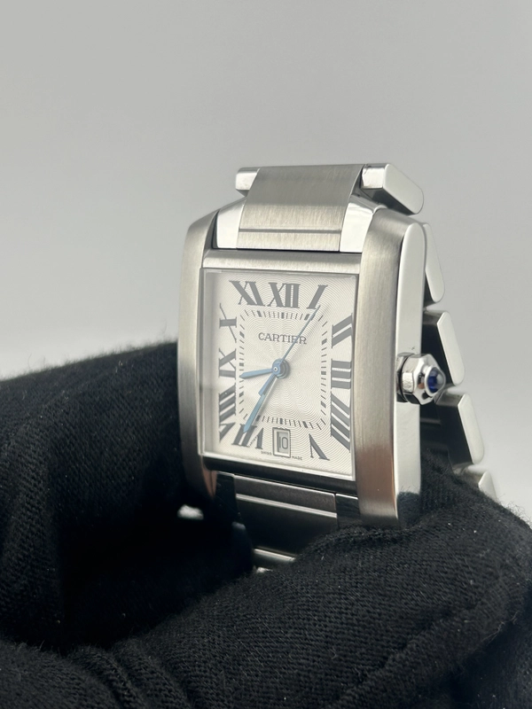 Cartier Tank Francaise Silver Dial on Bracelet Ref. W51002Q3 Complete 2000 view 3