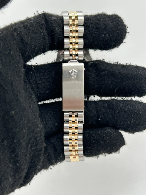 Rolex Datejust Lady Champagne Stick Dial on 2 Tone Jubilee D Link Bracelet Ref. 69173 1986 view 4