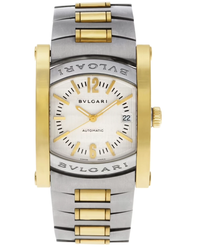 Bvlgari Assioma Ivory/Gold Stick Dial Ref. AA44SG