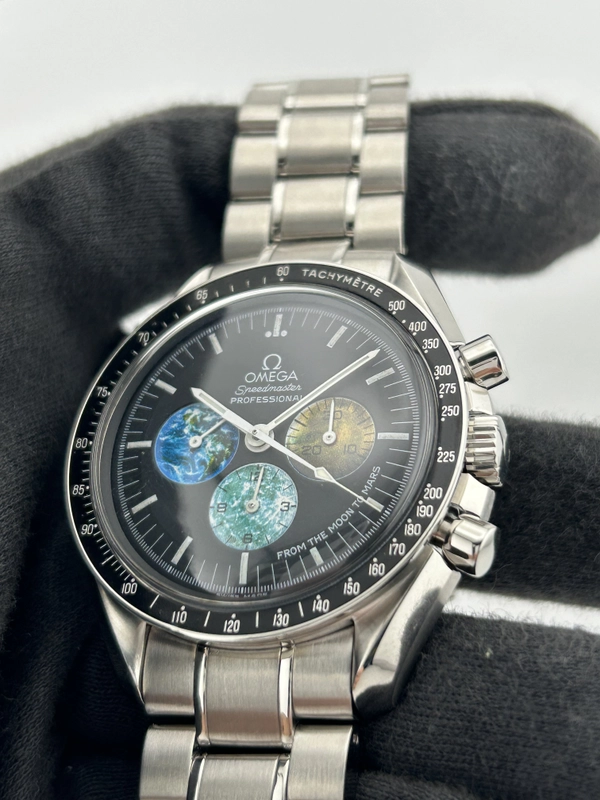 Omega Speedmaster Moon to Mars Black Dial on Stainless Steel Bracelet Ref. 3577.50 view 3