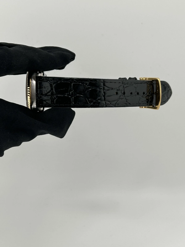 Rolex Datejust 36 Champagne Stick Dial on Generic Black Leather Strap Ref. 16233 1991 view 5