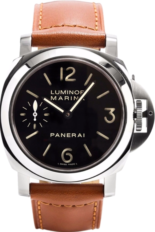 Panerai Luminor Marina Black Dial on Brown Leather Strap Ref. PAM00111