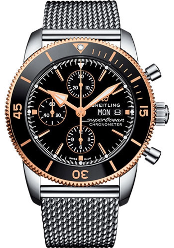 Breitling Superocean H√©ritage II Chronograph Black Dial on Bracelet Ref. U13313121B1A1 Card 2026