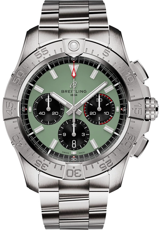 Breitling Avenger B01 Chronograph Green Dial on Bracelet Ref. AB0147101L1A1 Card 2026