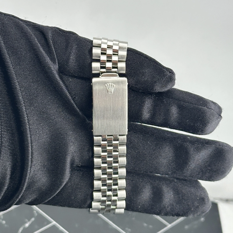 Rolex Datejust Silver Stick Dial on D Link Jubilee Bracelet Ref. 1603 1975 view 3