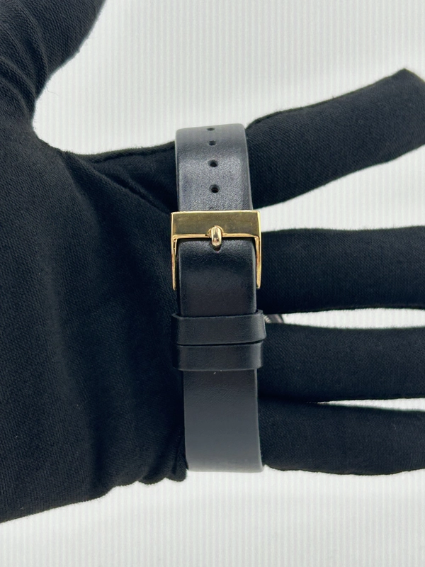 Rolex Datejust 36 Champagne Stick Dial on Generic Black Leather Strap Ref. 16233 Service Card 2018 view 4