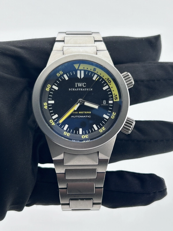 Iwc Aquatimer Automatic Matte Black Dial on Stainless Steel Ref. IW353803 Complete 2008