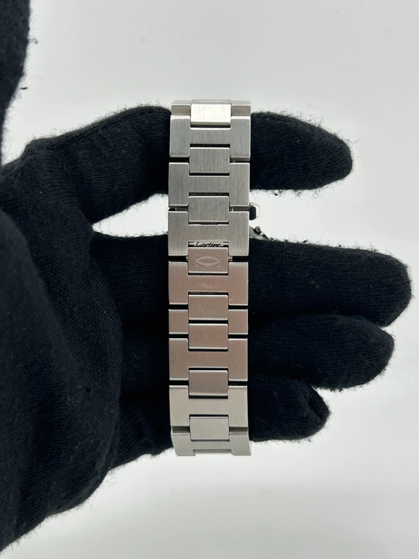 Cartier Pasha C White Dial on Stainless Steel Bracelet Ref. W31015M7 view 3