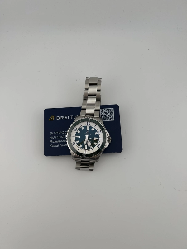 Breitling Superocean Automatic Green Dial on Bracelet Ref. A17376211C1A1 Card view 7
