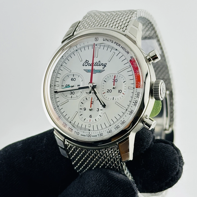 Breitling Top Time White Dial on Mesh Steel Ref. AB0176 Card 2026 view 3