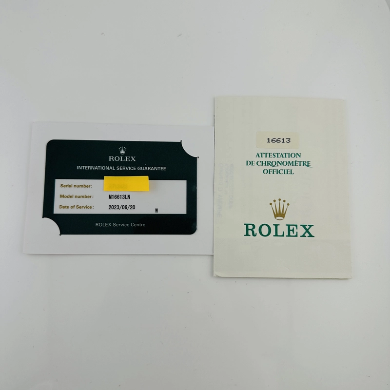 Rolex Submariner Black Dial on Oyster Bracelet Ref. M16613LN Papers 1989 view 7