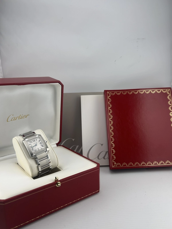 Cartier Tank Francaise Silver Dial on Bracelet Ref. W51002Q3 Complete 2000 view 7