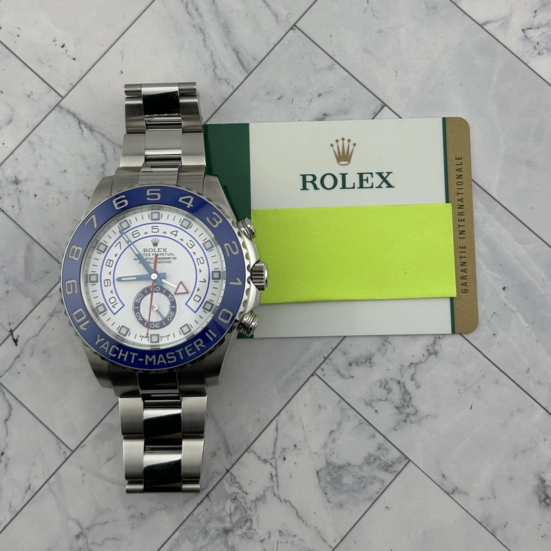 Rolex Yacht-Master II Matt White Dial on Oyster Ref. 116680 Card 2016 view 7