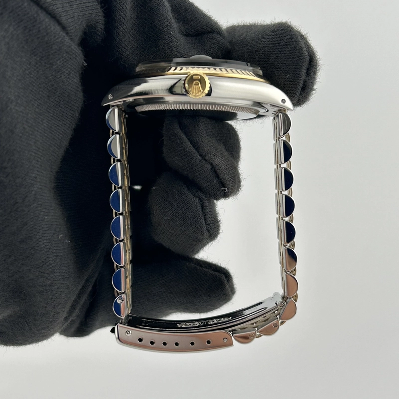 Rolex Datejust Champagne Stick Dial on D Link Jubilee Bracelet Ref. 16013 view 6