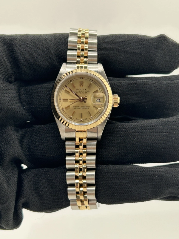 Rolex Datejust Lady Champagne Stick Dial on Jubilee Ref. 69173 1989