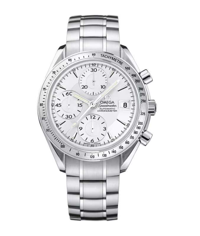 Omega Speedmaster Date/Day‑Date Silver Dial on Stainless Steel Bracelet Ref. 3211.30 Card 2011