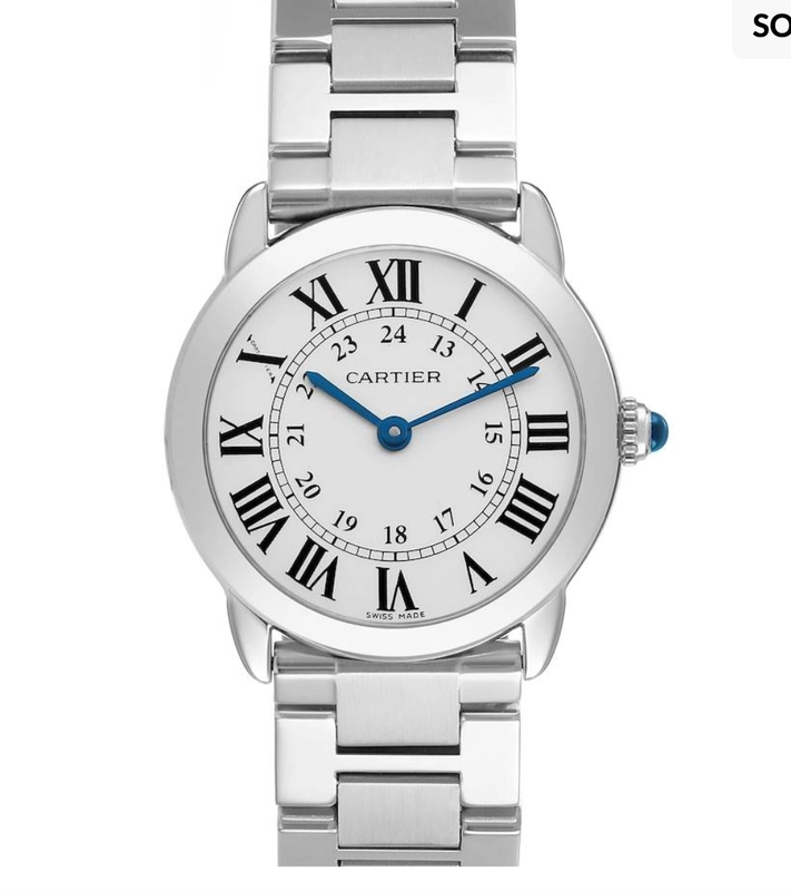 Cartier Ronde Solo Silver Roman Dial on Stainless Steel Bracelet Ref. W6701004 Papers 2011 — Saleh Jewelers