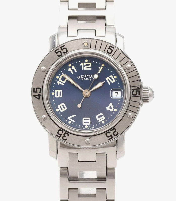 Hermes Clipper Diver Blue Dial on Stainless Steel Bracelet Ref. CL5.210