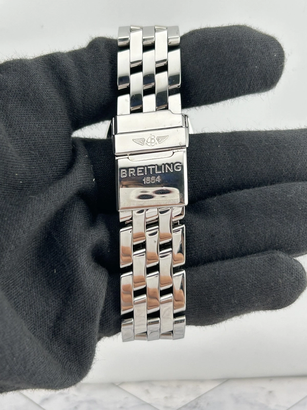 Breitling Chrono Cockpit White M.O.P. Dial on Stainless Steel Ref. B13357 Papers 2005 view 3