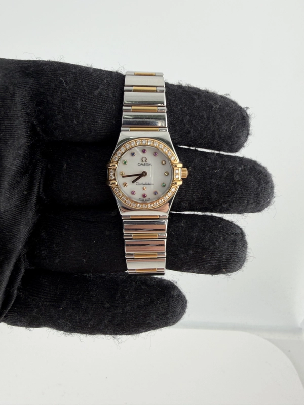 Omega Constellation White Mop Stone Dial Ref. 1368.79.00 Card 2012 view 2