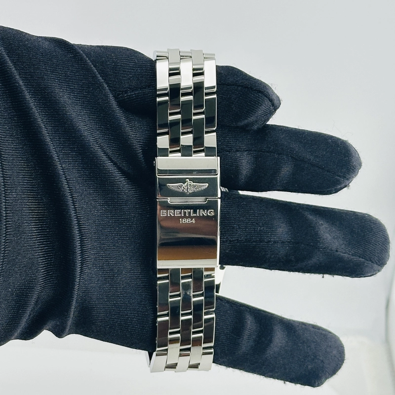 Breitling Chronomat 44 Airbourne Mother Of Pearl Dial on Stainless Steel Bracelet Ref. AB01152A/A813 Card 2020 view 5