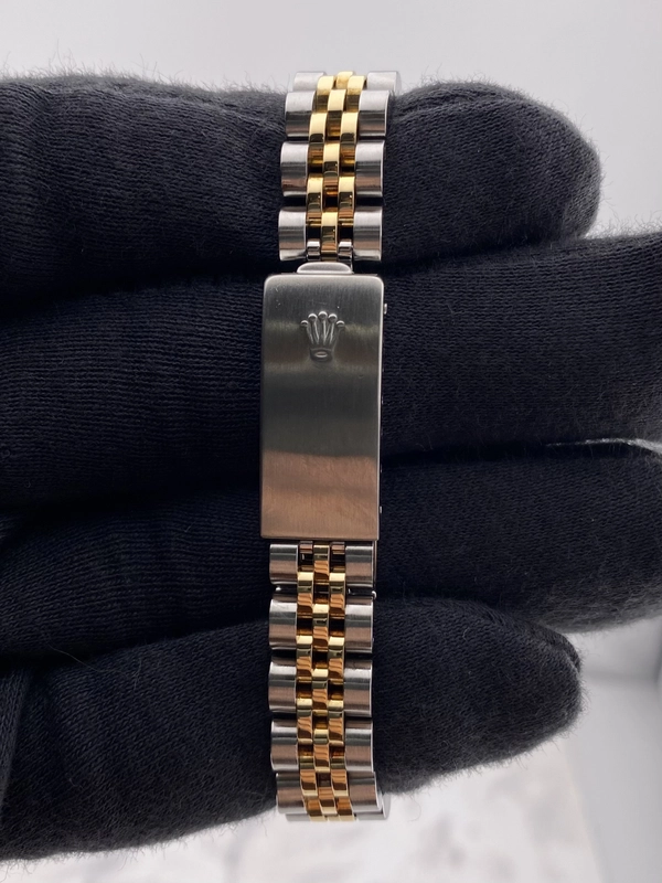 Rolex Datejust Lady Champagne Stick Dial on D Link Jubilee Ref. 69173 1986 view 4