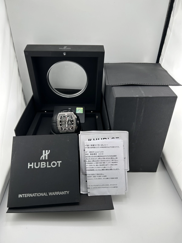 Hublot Spirit of Big Bang Gray Skeleton Dial on Leather Strap Ref. 601.NX.0173.LR Complete 2022 view 7