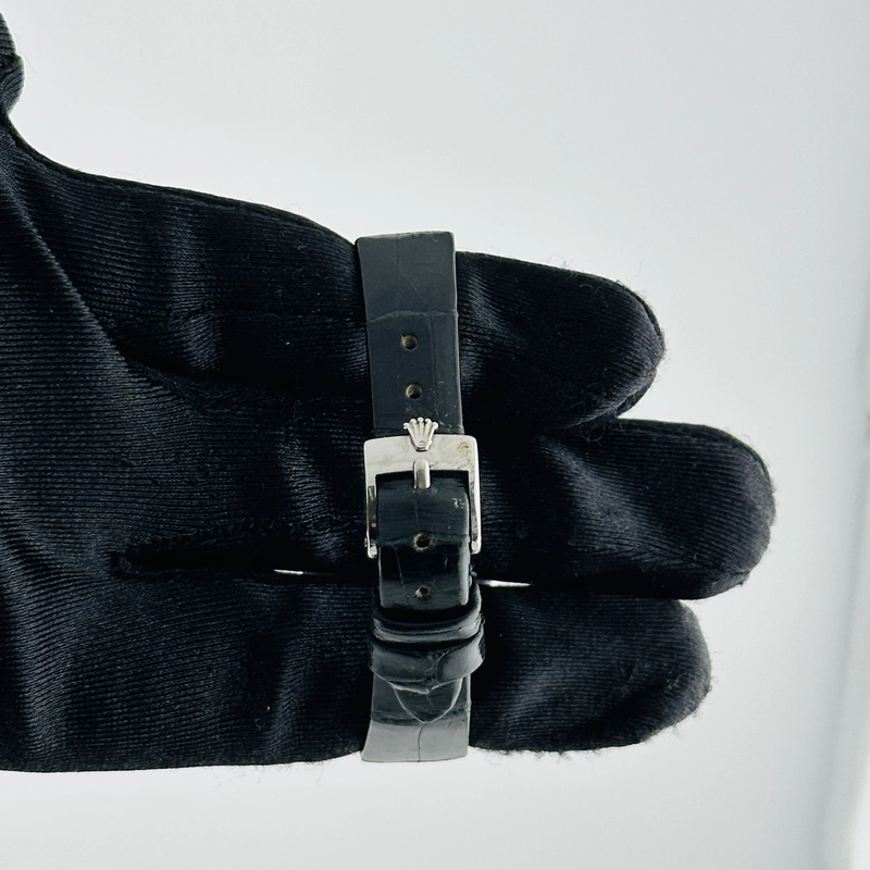Rolex Cellini Silver Stick Dial on Leather Ref. 3802/9 1972 view 3