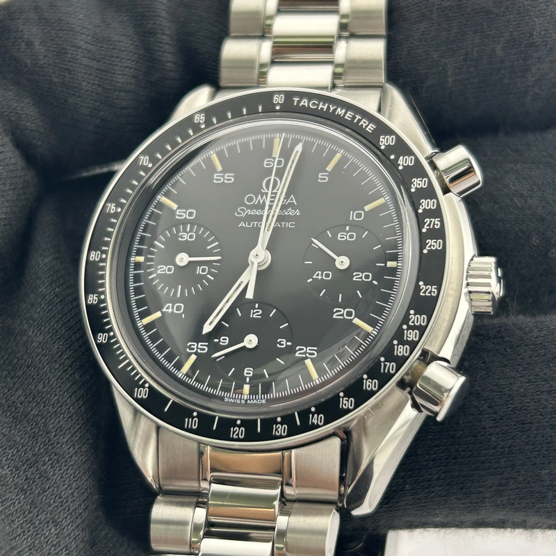 Omega Speedmaster Reduced Black Dial on Stainless Steel Bracelet Ref. 3510.5 Card 1994 view 3