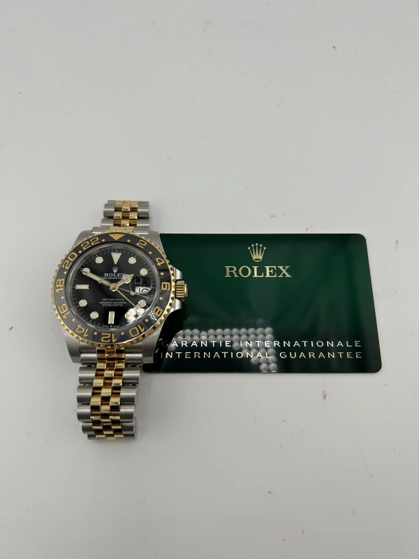 Rolex GMT-Master II Black “Bumblebee” Dial on 2 Tone Jubilee D Link Bracelet Ref. 126713GRNR Card 2024 view 7
