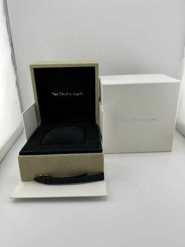 Van Cleef & Arpels Charms Mini Watch Silver Dial on Leather Ref. VCAR0298000 Complete 2014 view 8