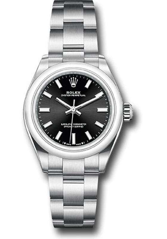 Rolex Oyster Perpetual Black Index Dial on Oyster Ref. 276200 Card 2024