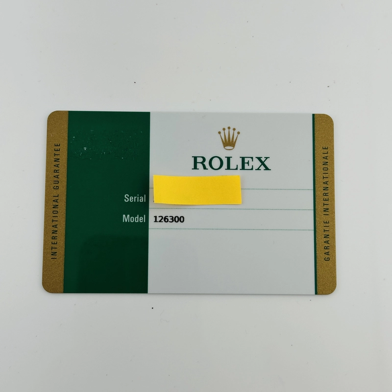 Rolex Datejust Silver Index Dial on Jubilee Ref. 126300 Card 2018 view 7